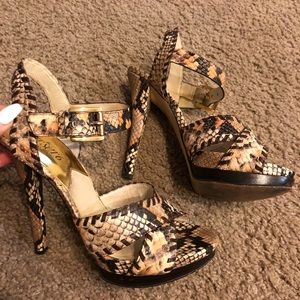 Snakeskin Michael Kors heels